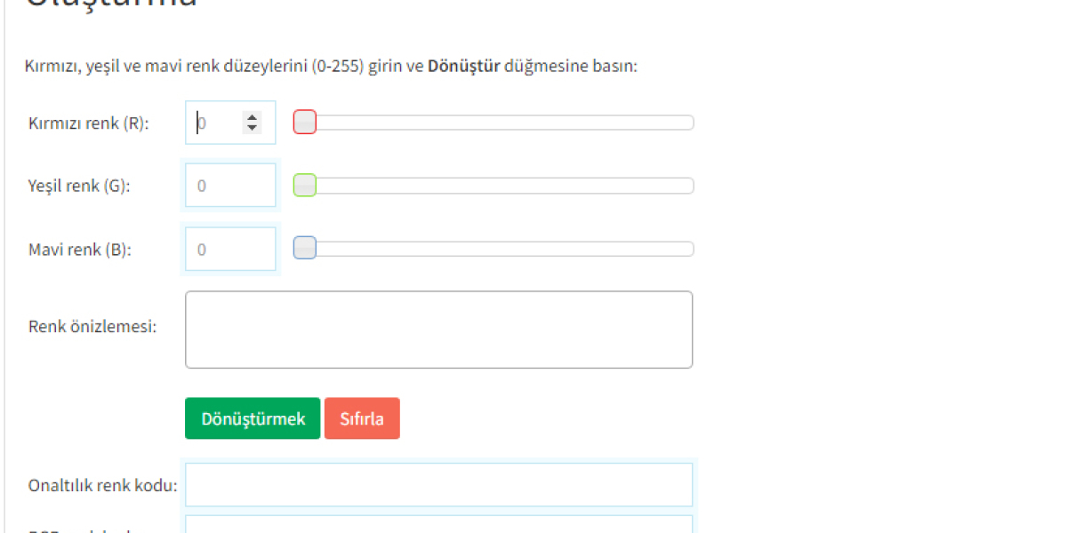 Renk Kodu Dönüştürücü | HTML Yazı Renk Kodları | Renk Kodu Oluşturma