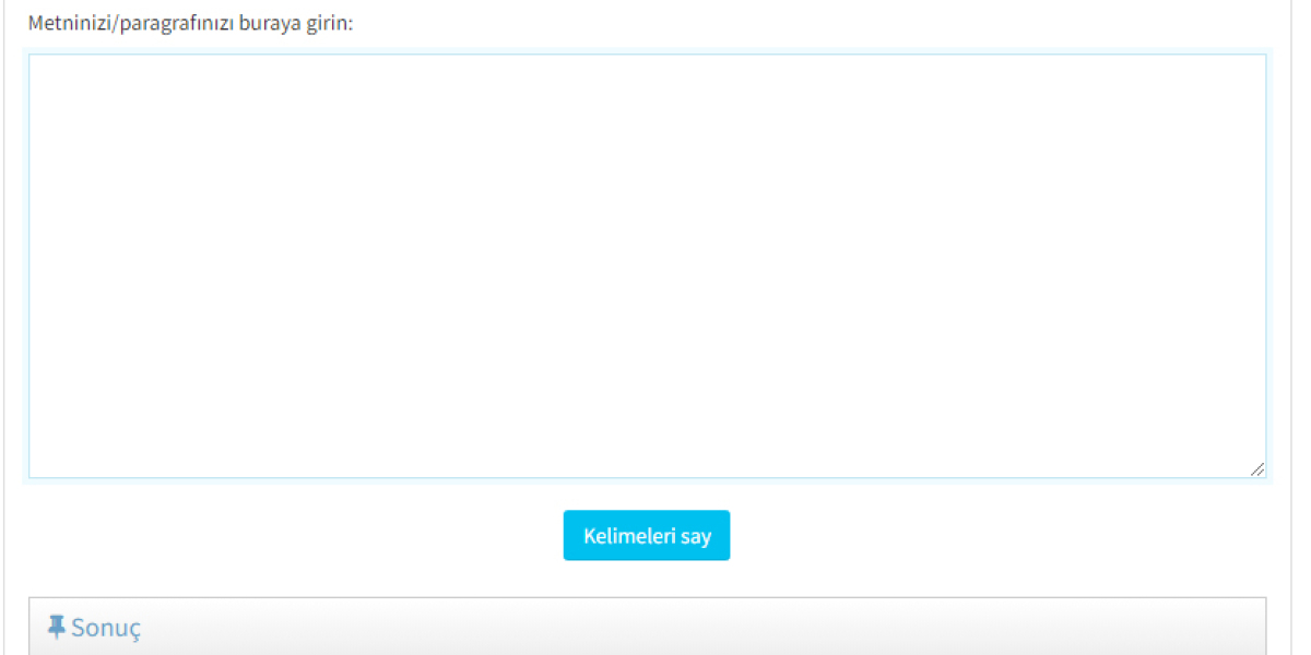 Online Kelime Sayacı | Online Karakter Sayacı | Kelime Sayısı Hesaplama